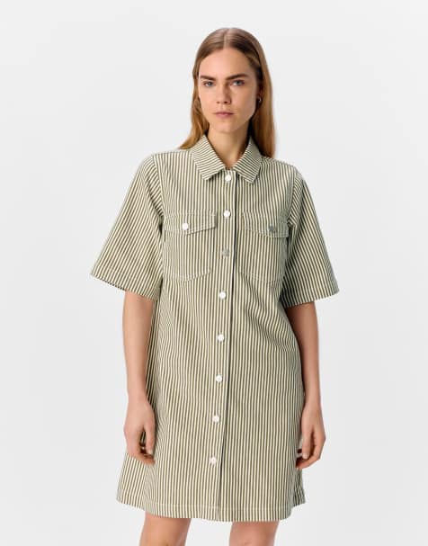 Object - Denim jurk in wit - view 1