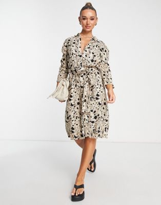 Object Donna printed shirt dress in multi