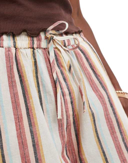 Object drawstring shorts in pastel stripe, 4 of 5