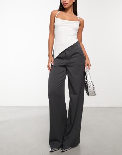 Object – Elegante Hose in Grau mit elastischem, mittelhohem Bund - view 1