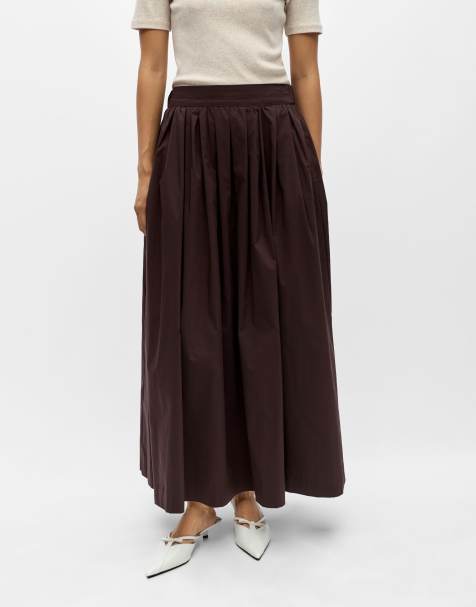 Object falda maxi en ciruela chocolate - view 1