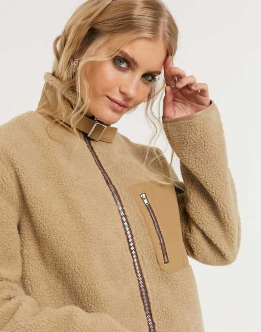 Camel shop fleece jacket