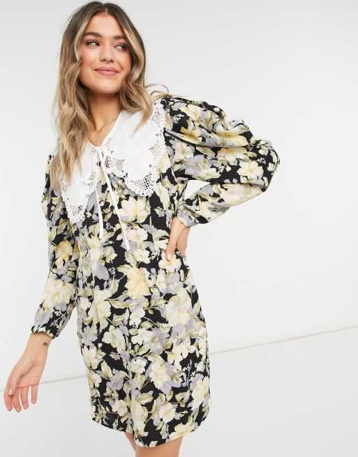 Object floral dress with collar | ASOS