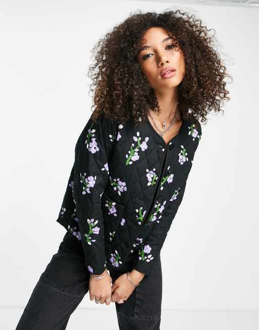 Black 2024 floral coat