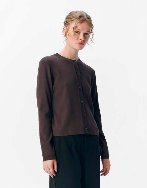 Object - Gebreid vest in morel bruin - view 1