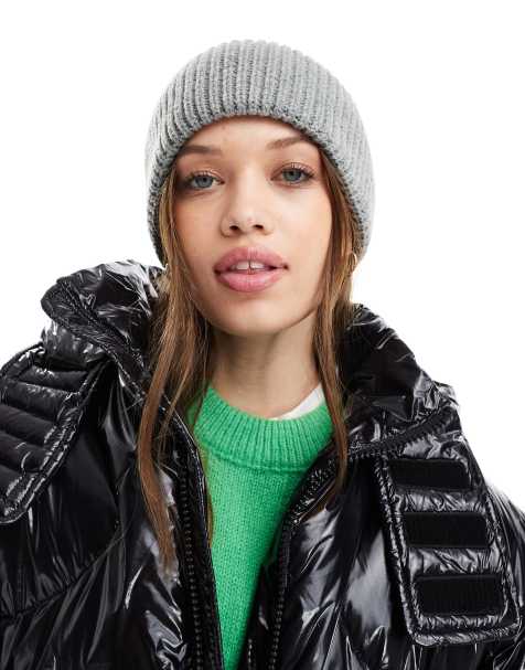 Object - Gebreide beanie in grijs - view 1