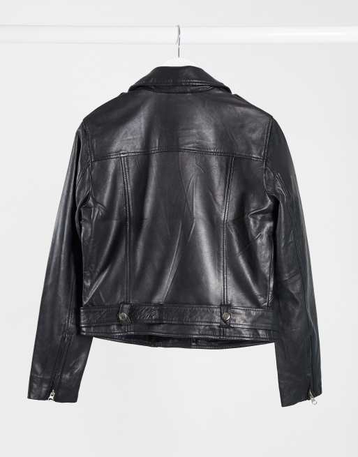 Object - Giacca nera in vera pelle, 2 di 4