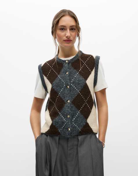 Object gilet in middengrijs gemêleerd - view 1