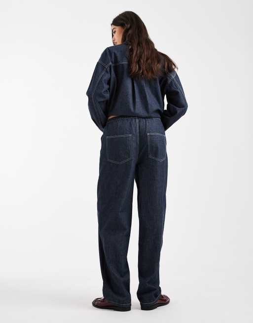 Object - Gina - Jean d'ensemble bouffant avec cordon à la taille - Brut , 2 de 5