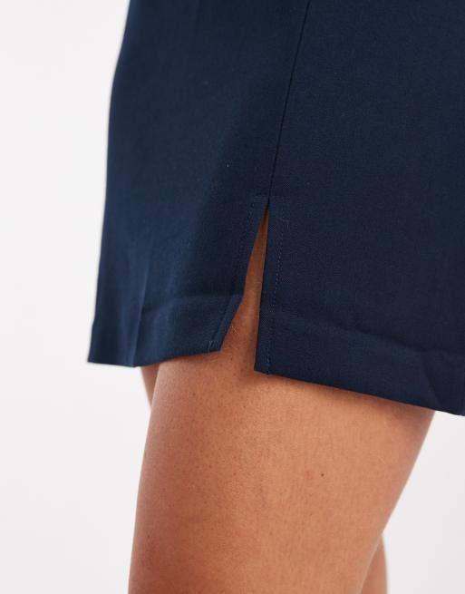 Object – Granatowa elegancka spódnica mini z wycięciem z przodu, 2 z 5