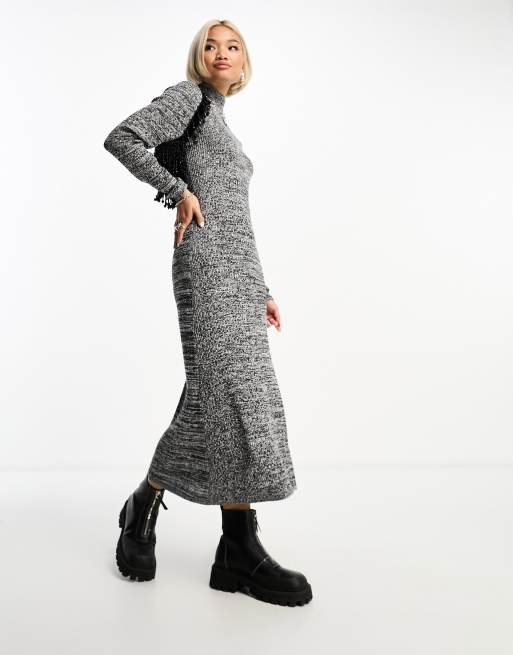 Black sweater 2024 maxi dress