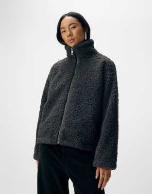 Object - Jacke in meliertem Dunkelgrau