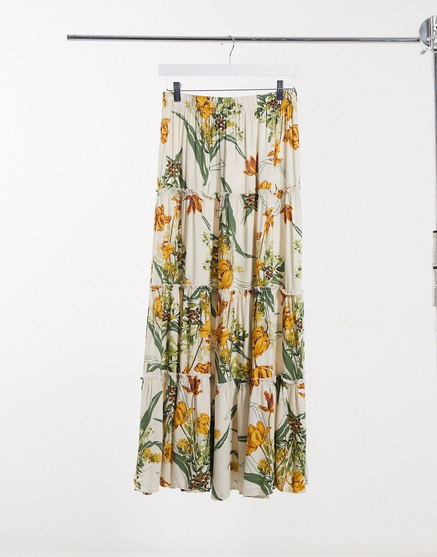 Object - Jamy - Blomstret maxi-nederdel - Del af sæt-Multifarvet
