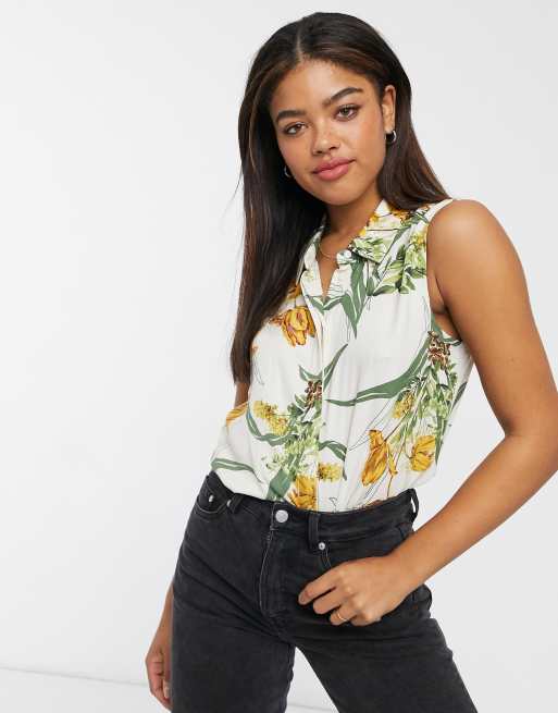 Object Jamy co-ord sleeveless shirt in floral print