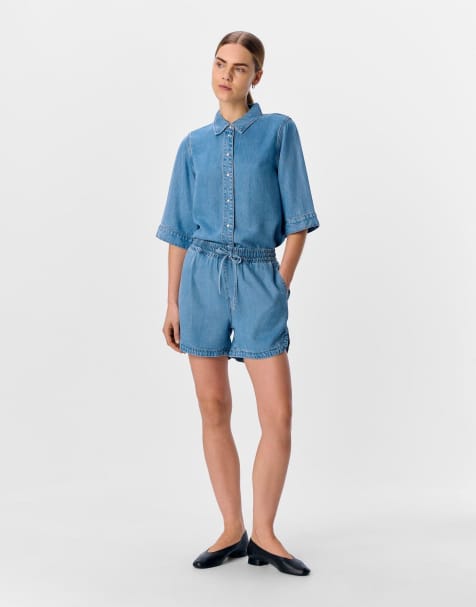 Object Denim shorts in light blue