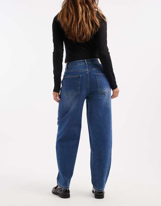Object - Jean bouffant de qualité supérieure - Bleu moyen délavé, 2 de 5