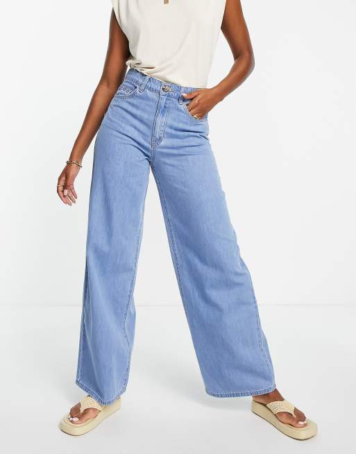 Object - Jeans a fondo ampio in misto cotone azzurri - LBLUE