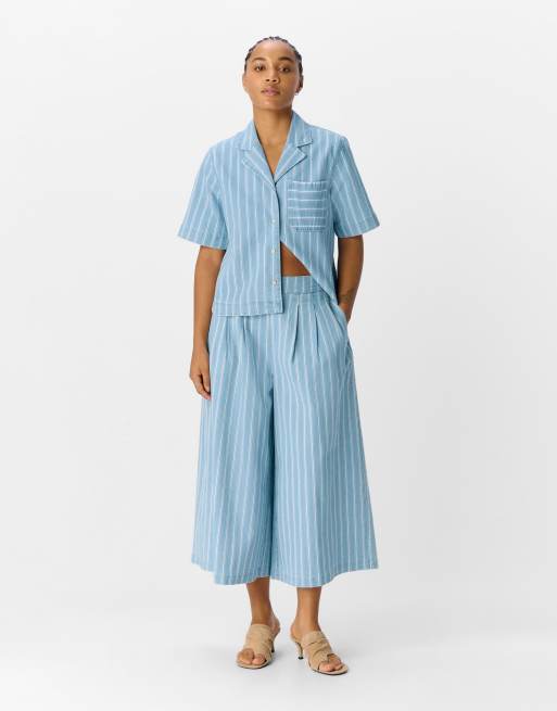 Object – Jeans-Hosenrock in Hellblau