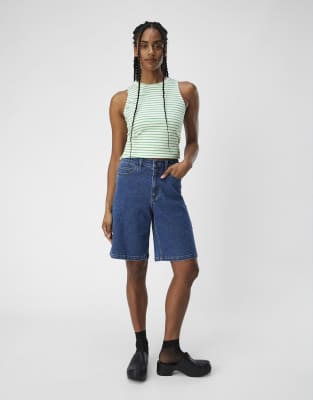 Object - Jeans-Shorts in Denim-Mittelblau