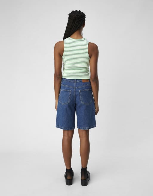 Object – Jeans-Shorts in Denim-Mittelblau ASOS