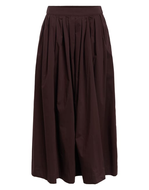 Object jupe longue couleur prune chocolat, 5 de 5