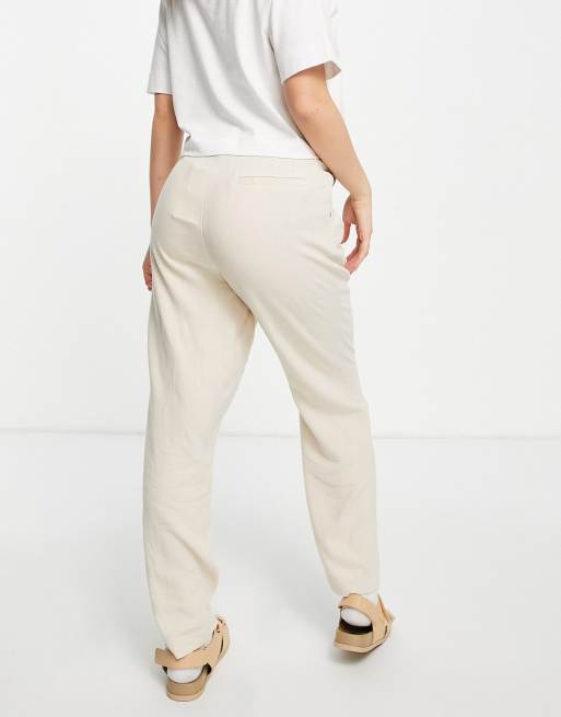 Object – Karottenhose in Stein mit Gürtel aus dem gleichen Stoff, 2 von 4