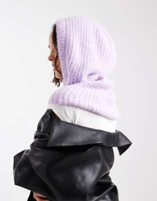Object Knit Balaclava In Purple