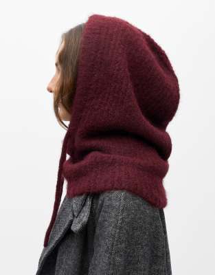 Object Knitted Balaclava In Red