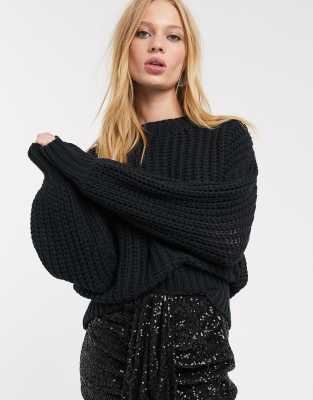 knitted jumper black
