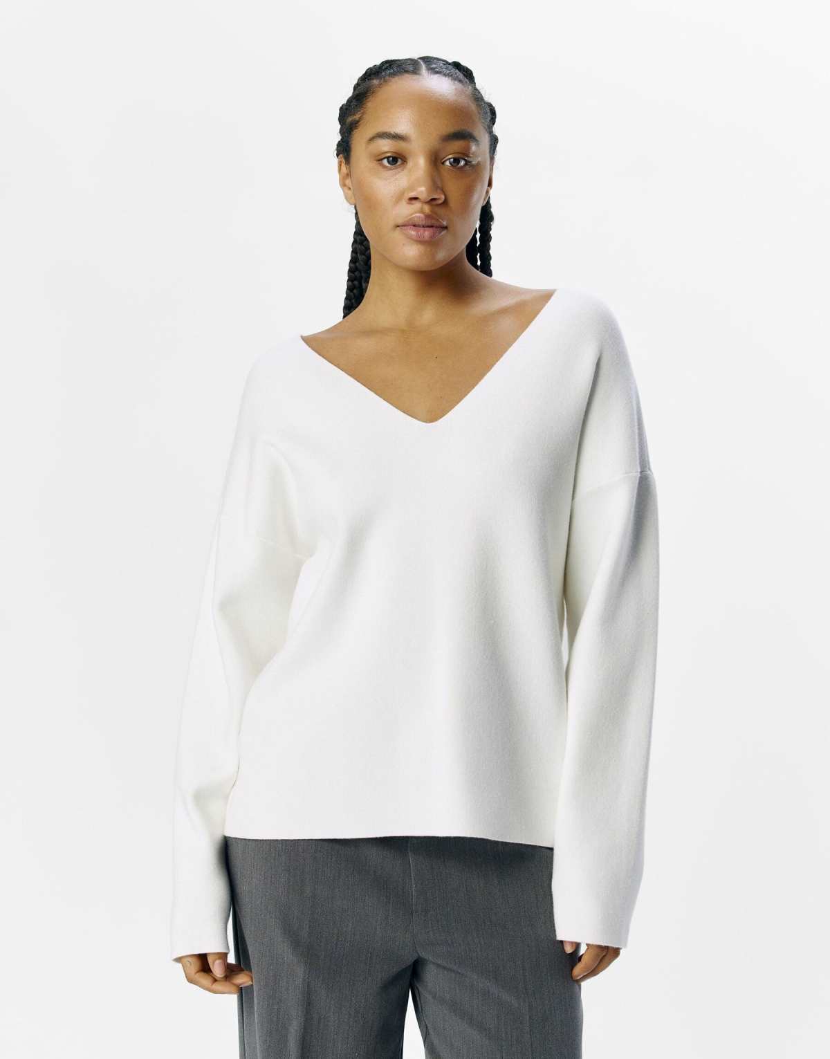 Object Knitted pullover in cloud dancer