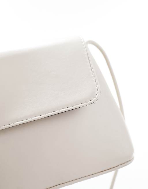 Object leather shoulder bag in stone, 4 of 4