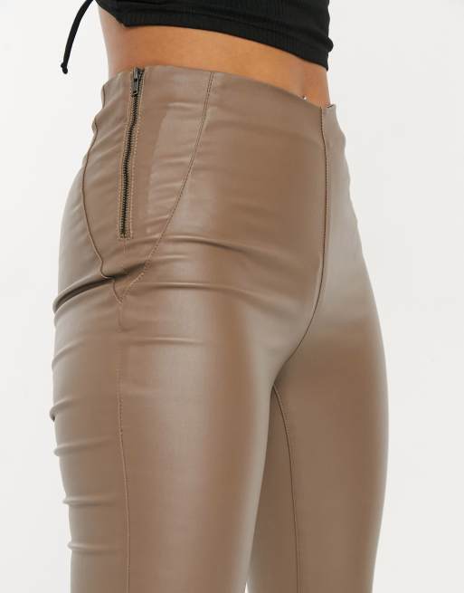 Legging 2025 cuir marron