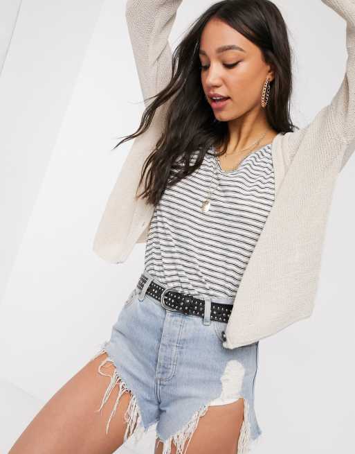 Object – Leichte Strickjacke in Creme