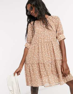 linen spot dress