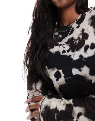 OBJECT LONG SLEEVE MESH TOP 