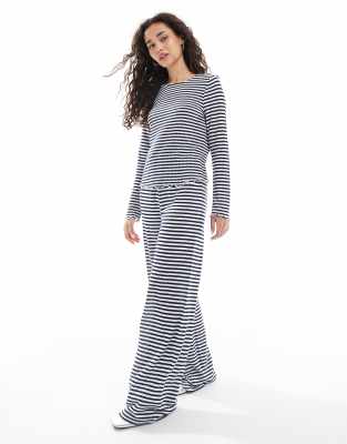 Object Long Sleeve Ribbed Jersey Top In Multi