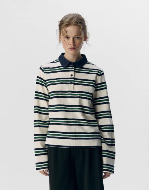 Object Long-sleeved polo in sky captain - view 1