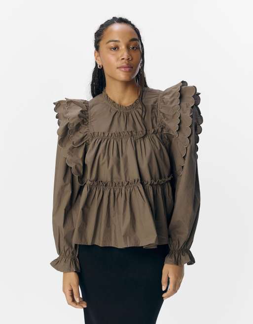 Object Long sleeved top in morel