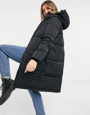 object puffer longline asos coat