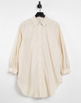 Object longline shirt in cream - ASOS Price Checker