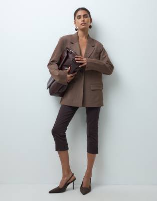 Object Loose-fit Tailored Blazer Co-ord In Brown