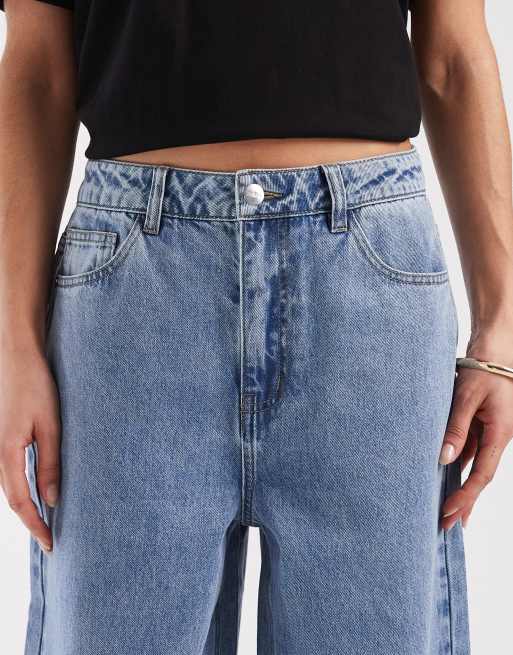 Object - Luca - Losse jeans met halfhoge taille en wijde pijpen in lichtblauwe wassing, 4 van 5