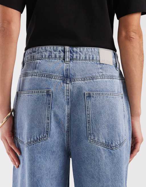 Object - Luca - Losse jeans met halfhoge taille en wijde pijpen in lichtblauwe wassing, 5 van 5