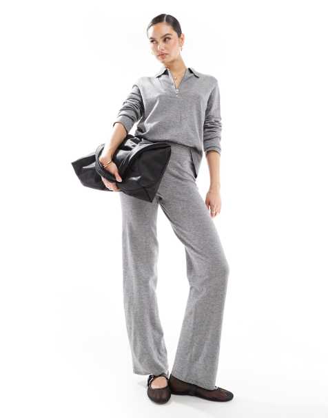 Object - Maglione lavorato grigio con zip sul collo in coordinato - view 1