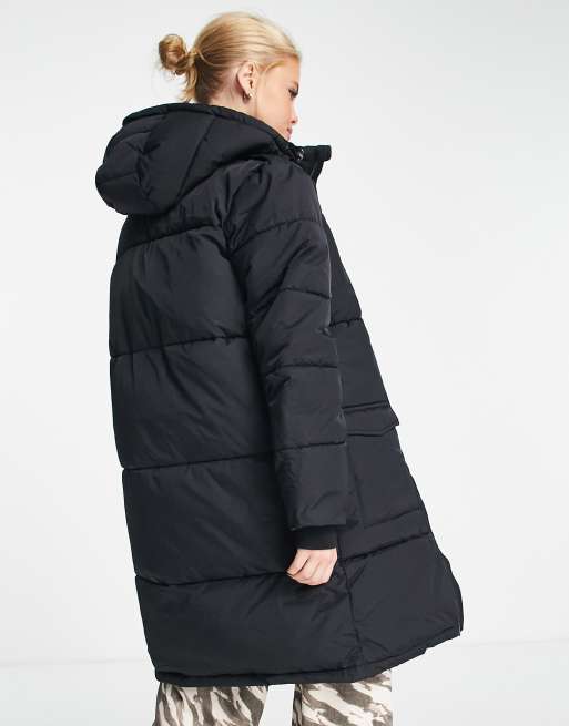 Object - Manteau matelassé coupe longue - Noir, 4 de 4