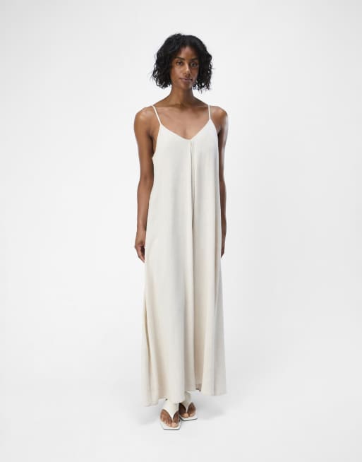 Object - Maxi jurk in zandkleur
