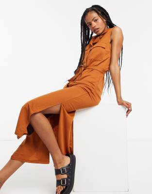 side split maxi shirt