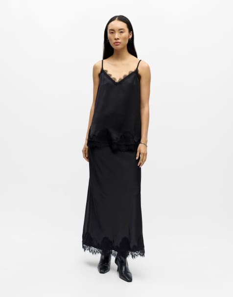 Object Maxi skirt in black - view 1
