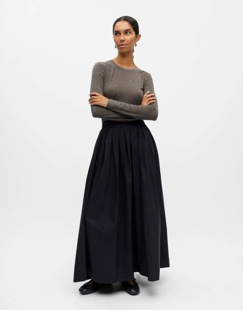 Object Maxi skirt in black - view 1