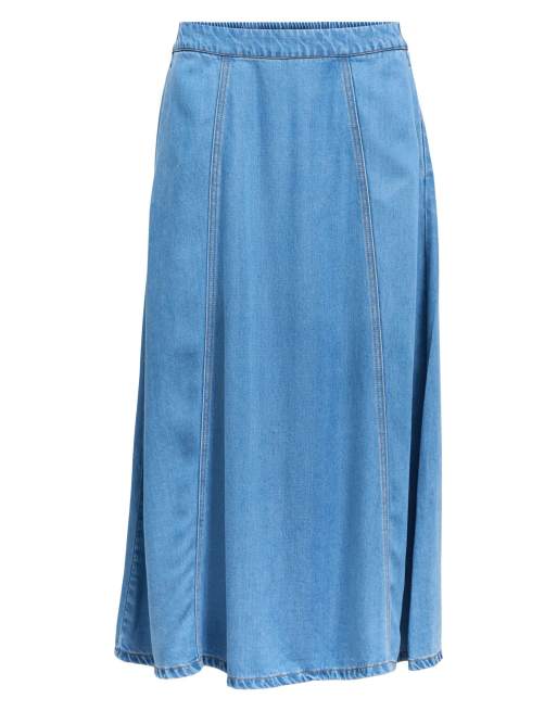 Object Maxi skirt in light blue denim, 5 of 6